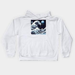 the great wave Kids Hoodie